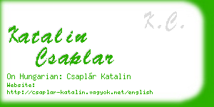 katalin csaplar business card