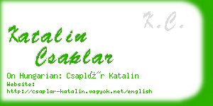 katalin csaplar business card